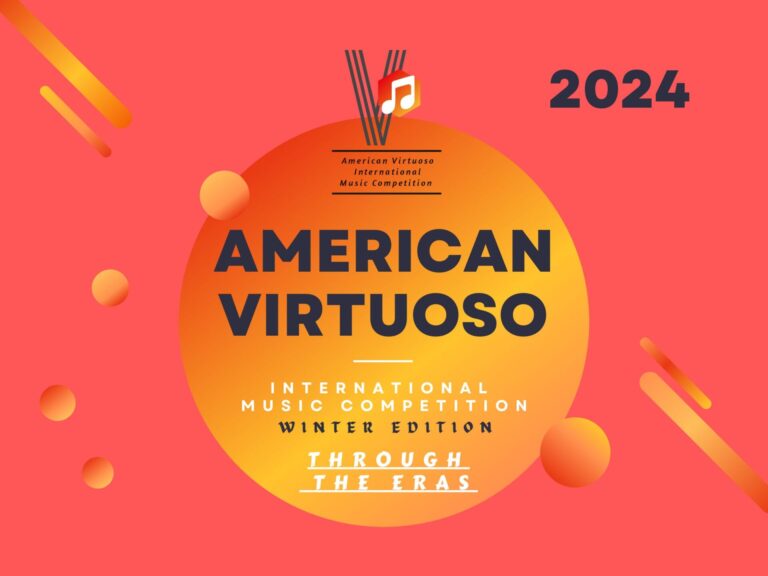 2024 American Virtuoso International Music Competition Winter Edition Poster Horizaontal