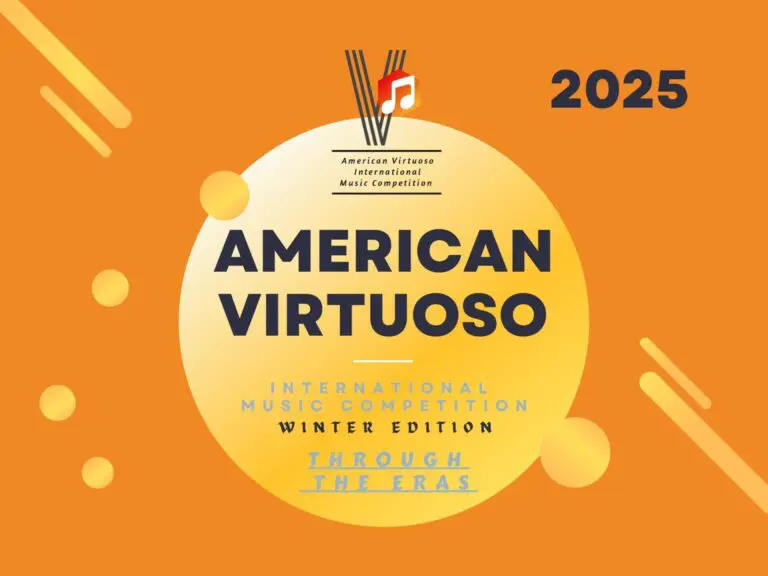 2025 American Virtuoso International Music Competition Winter Edition Horizontal Poster