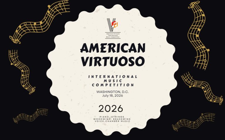 2026 American Virtuoso International Music Competition Horizontal Poster