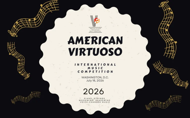 2026 American Virtuoso International Music Competition Horizontal Poster