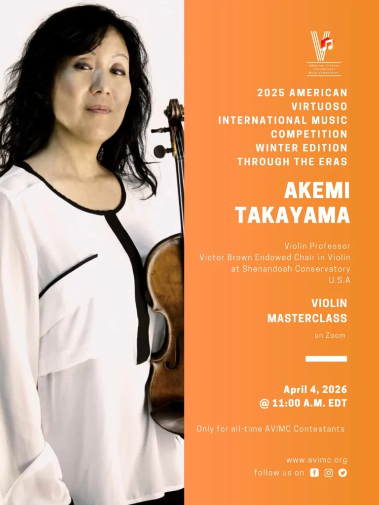 2025 American Virtuoso International Music Competition Violin Masterclass